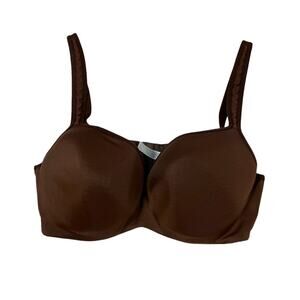 Cacique Bra Underwire Unpadded Cup Solid Brown Adjustable Strap‎ Women's 38DD